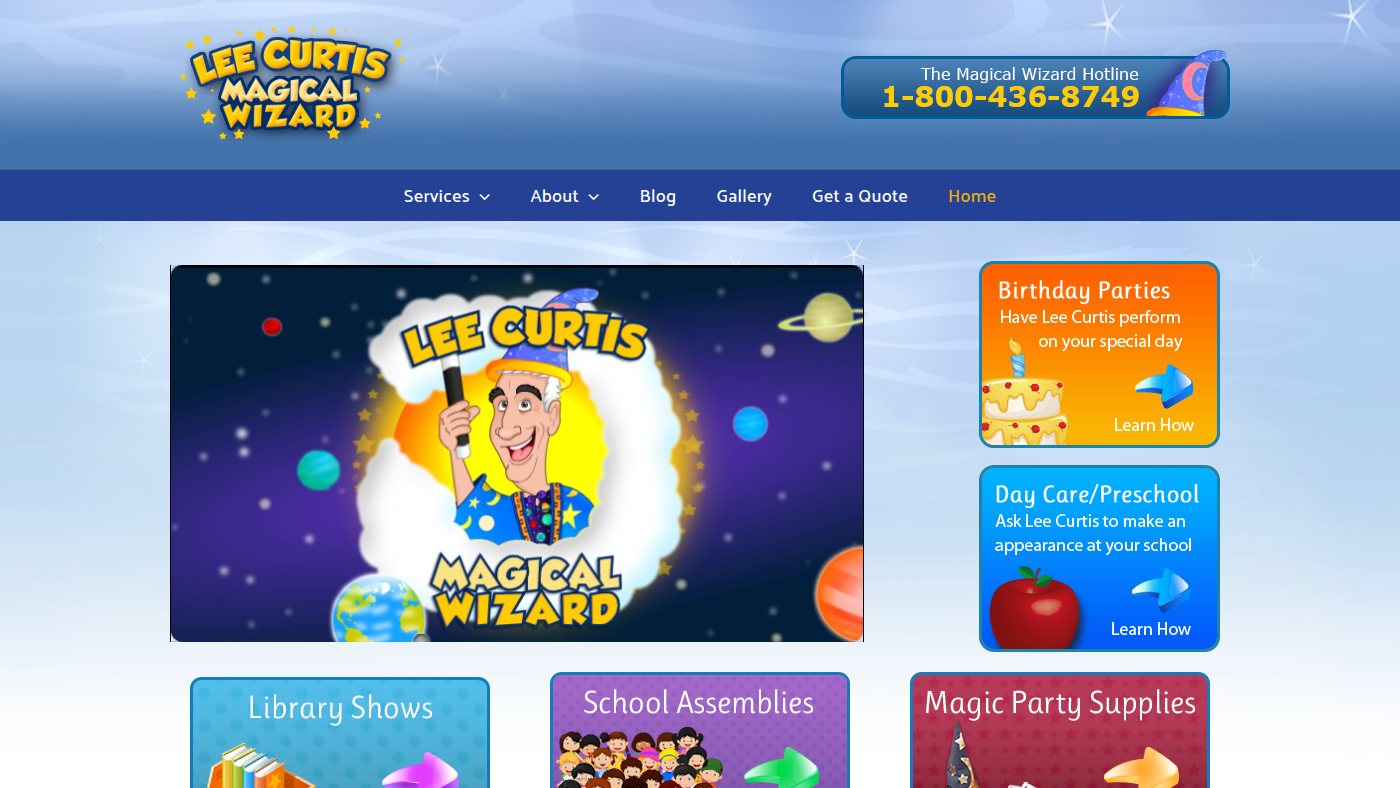 The home page of magicalwizard.com