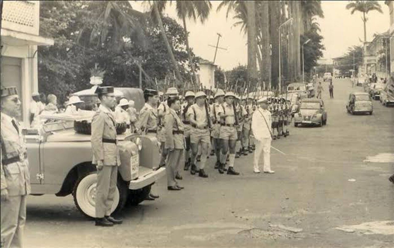 Guardia Civil and Marine Infantry in Spanish Guinea in 1964