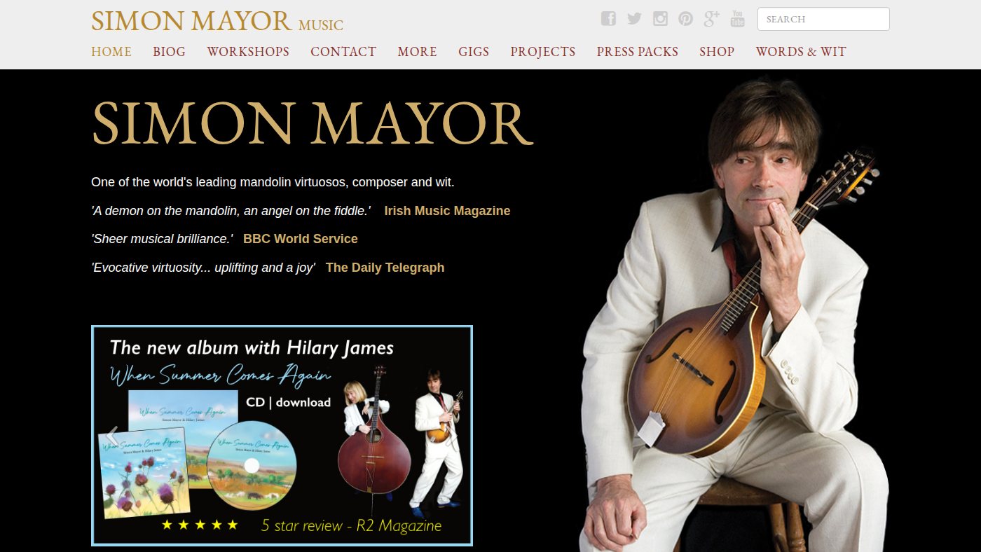 The home page of mandolin.co.uk