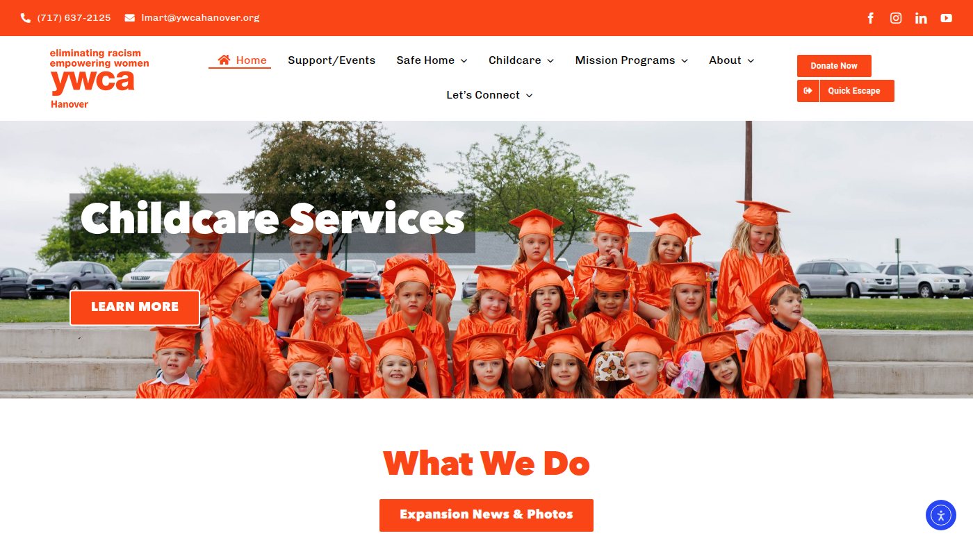The home page of ywcahanover.org