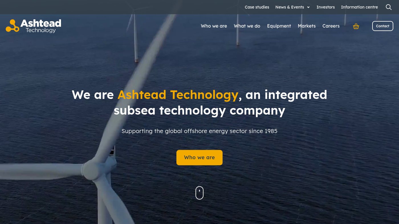 The home page of ashtead-technology.com