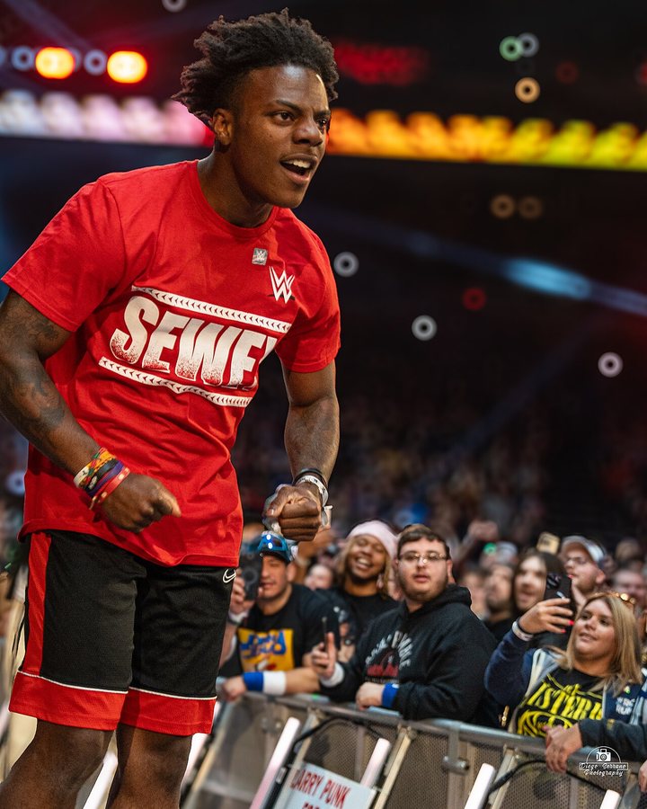 Watkins making his entrance at the 2025 men's Royal Rumble match