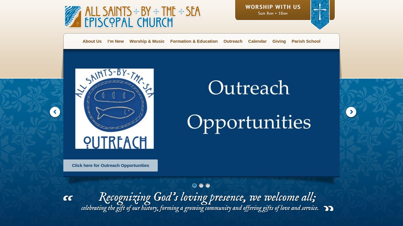 The home page of allsaintsbythesea.org