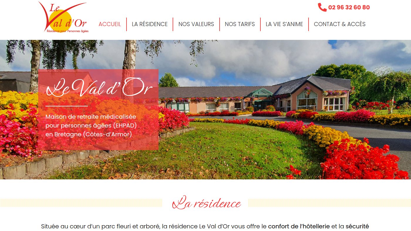 The home page of le-valdor.fr
