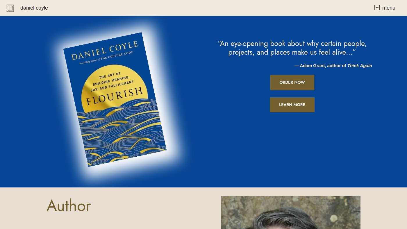 The home page of danielcoyle.com