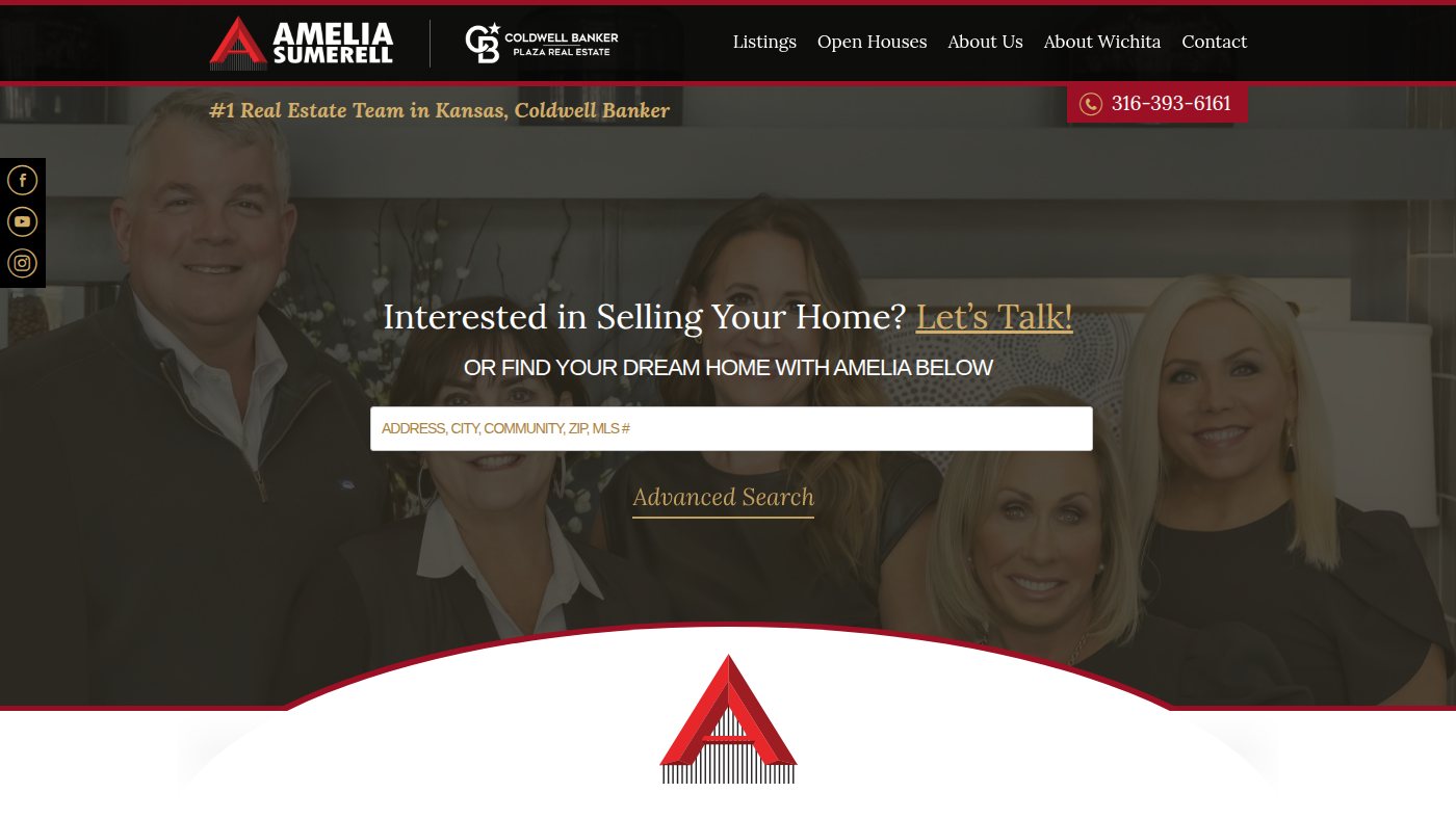 The home page of soldonamelia.com