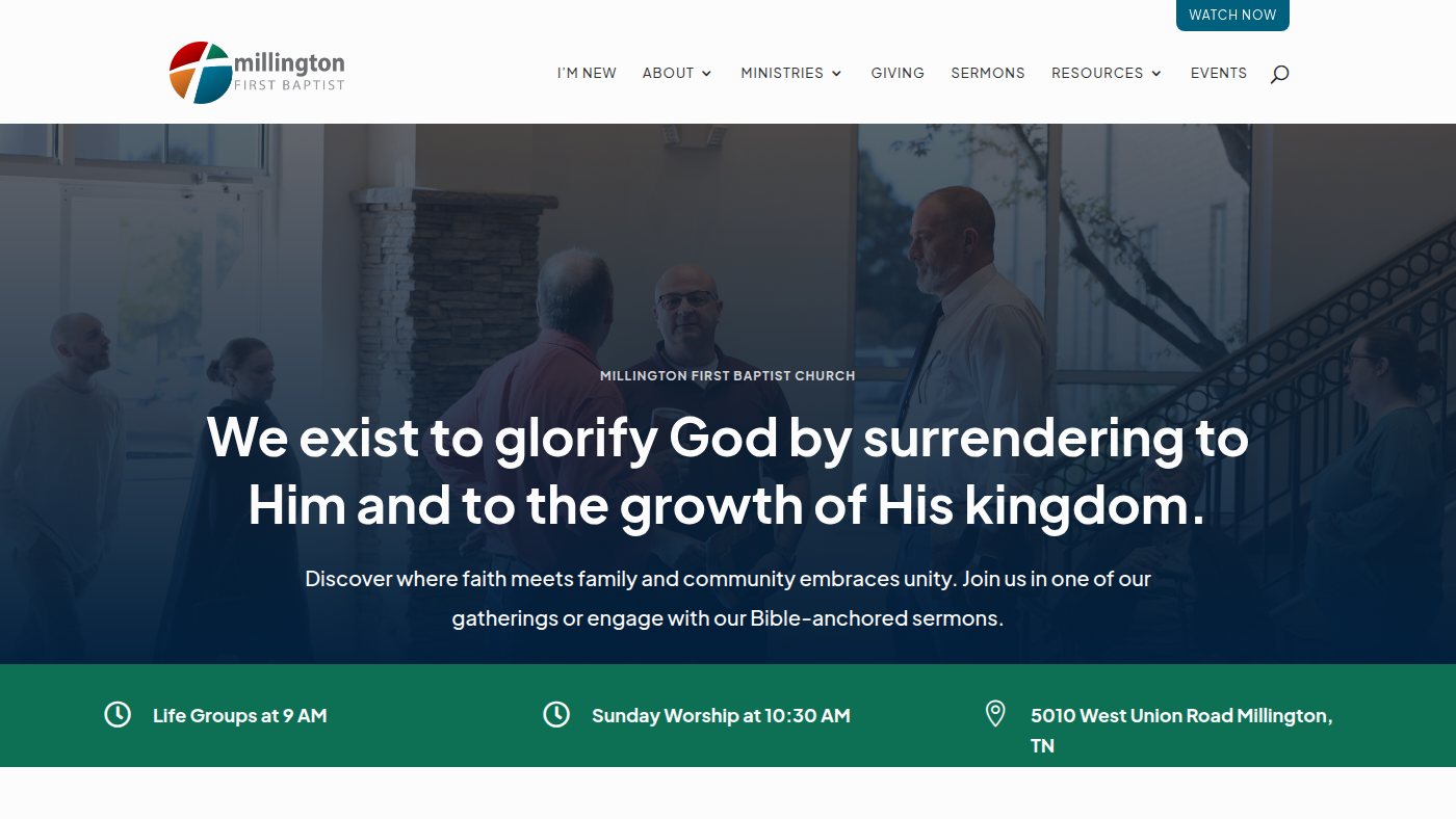 The home page of fbcmillington.org