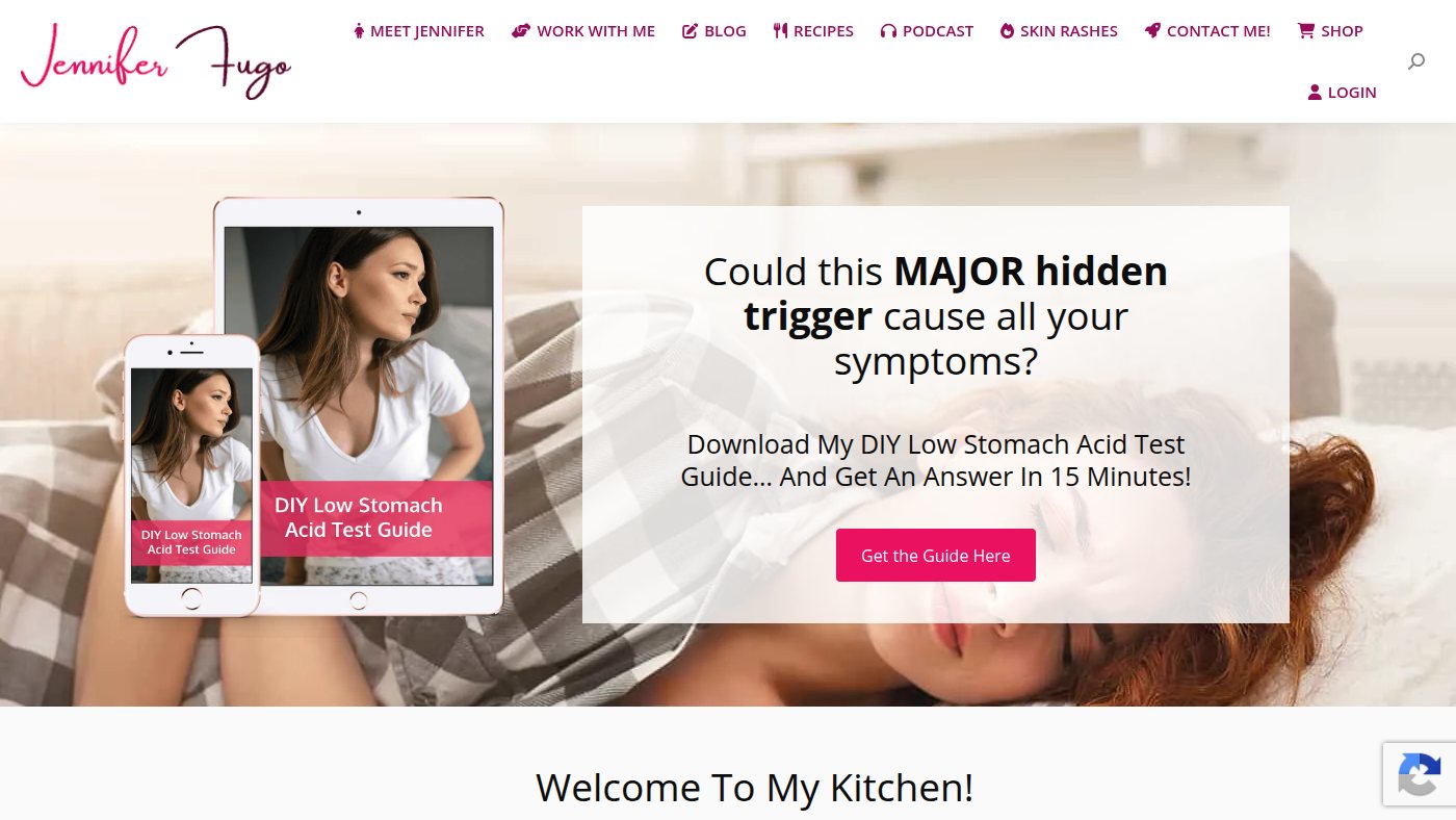 The home page of jenniferfugo.com