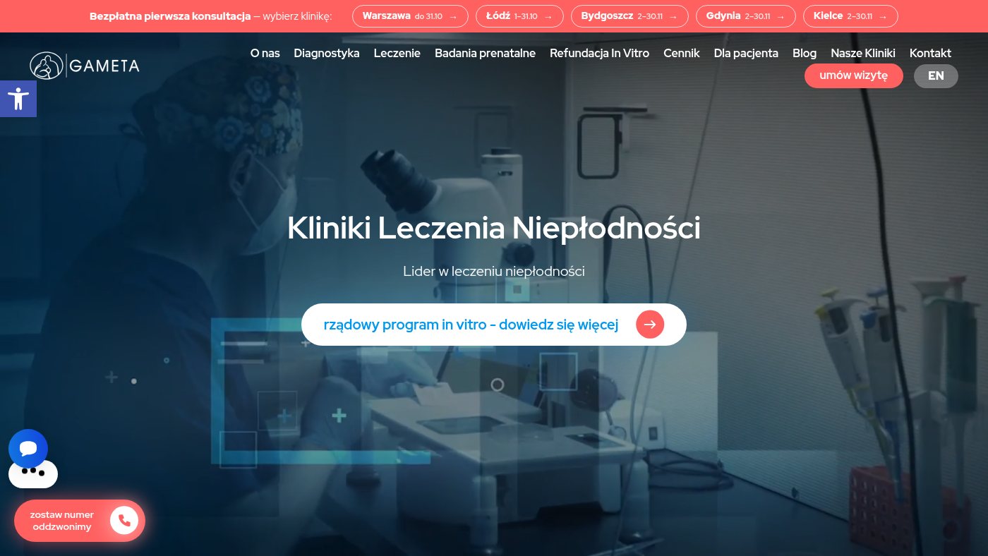 The home page of gameta.pl