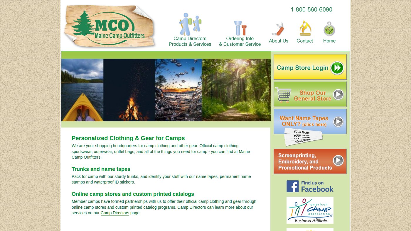 The home page of maine-camp.com