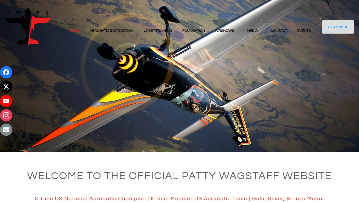 The home page of pattywagstaff.com