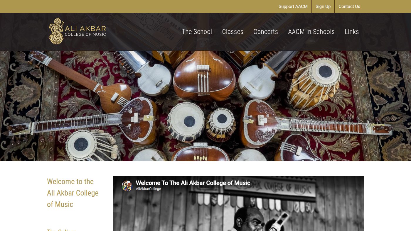 The home page of aacm.org