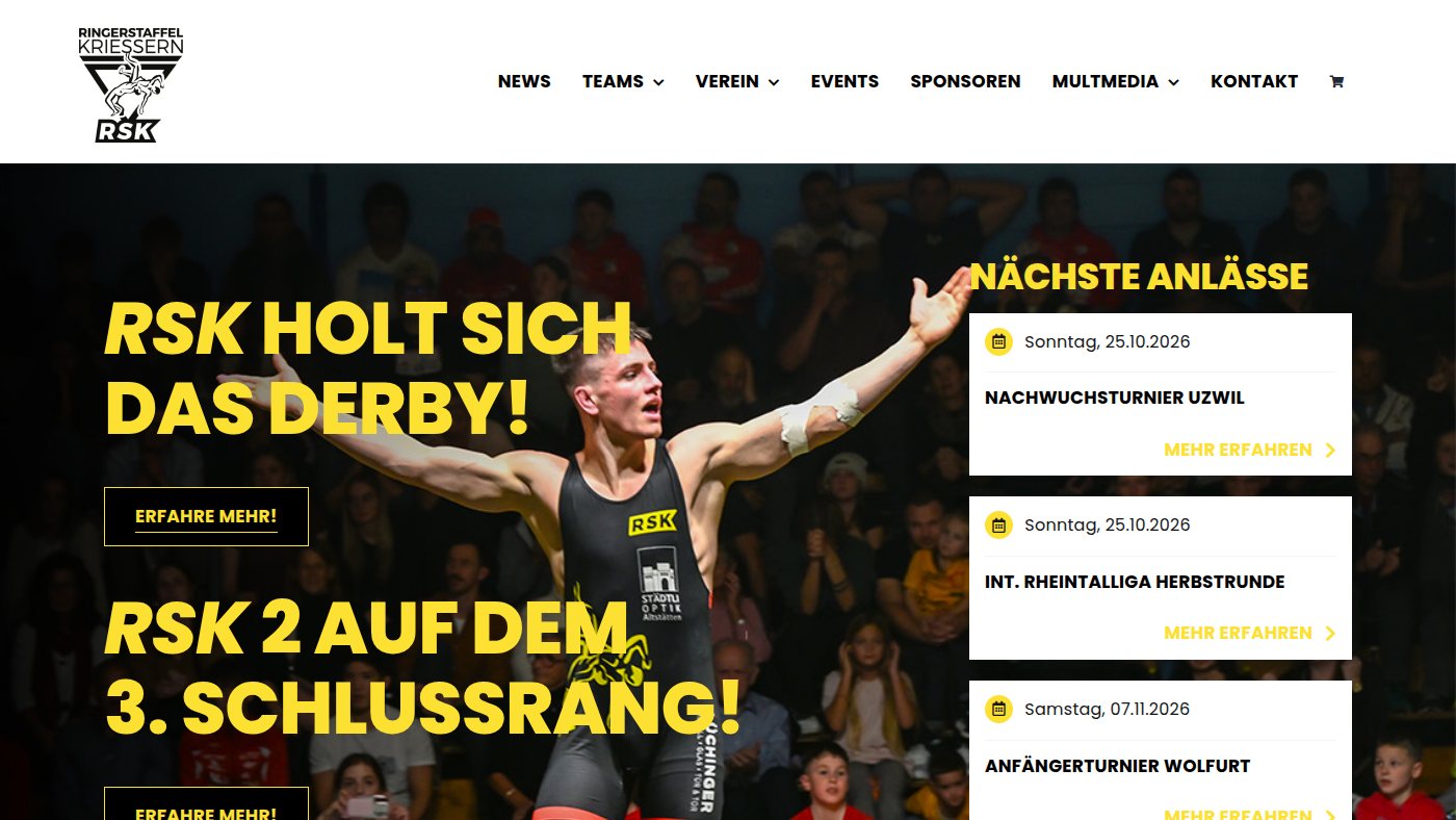 The home page of rsk.ch