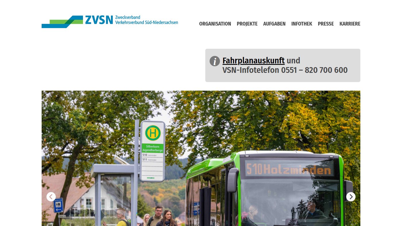 The home page of zvsn.de