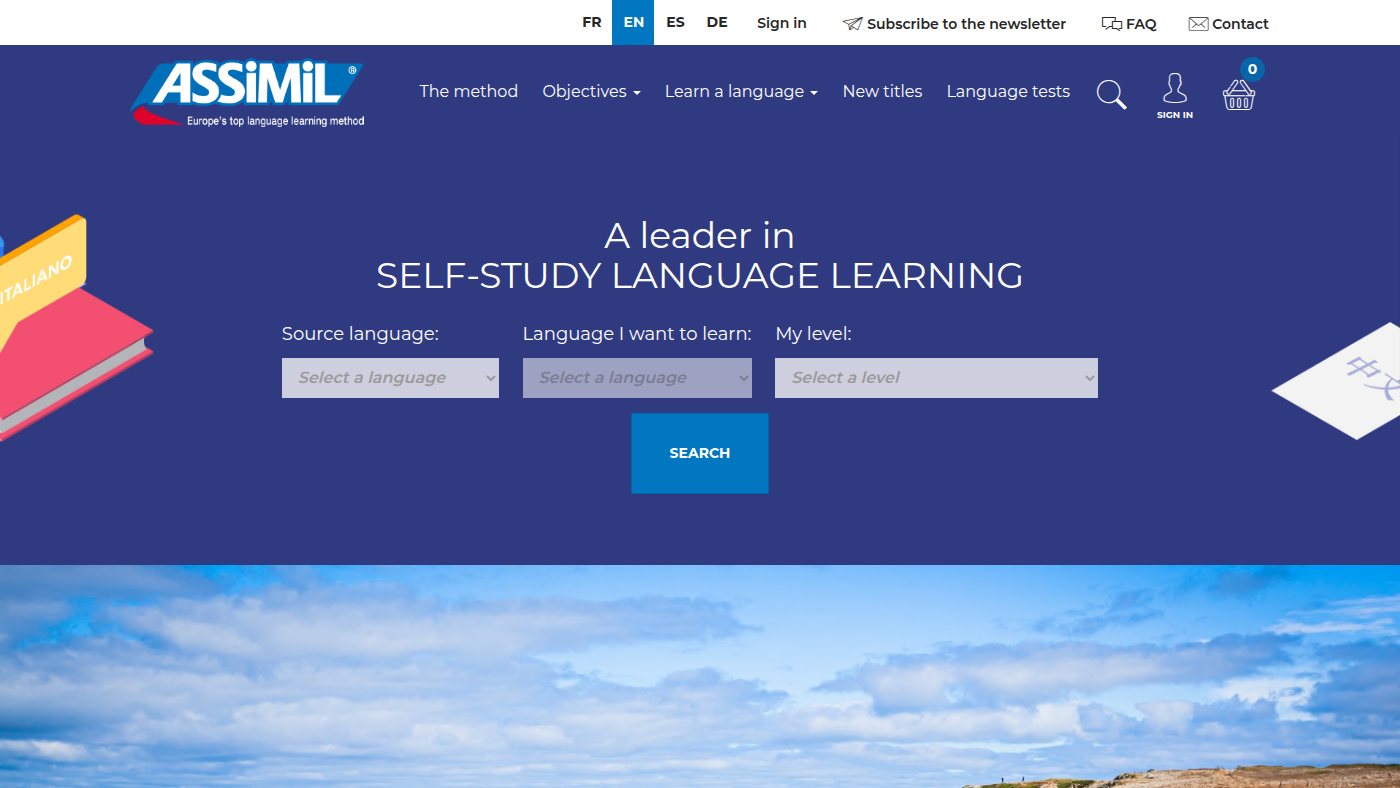The home page of assimil.com