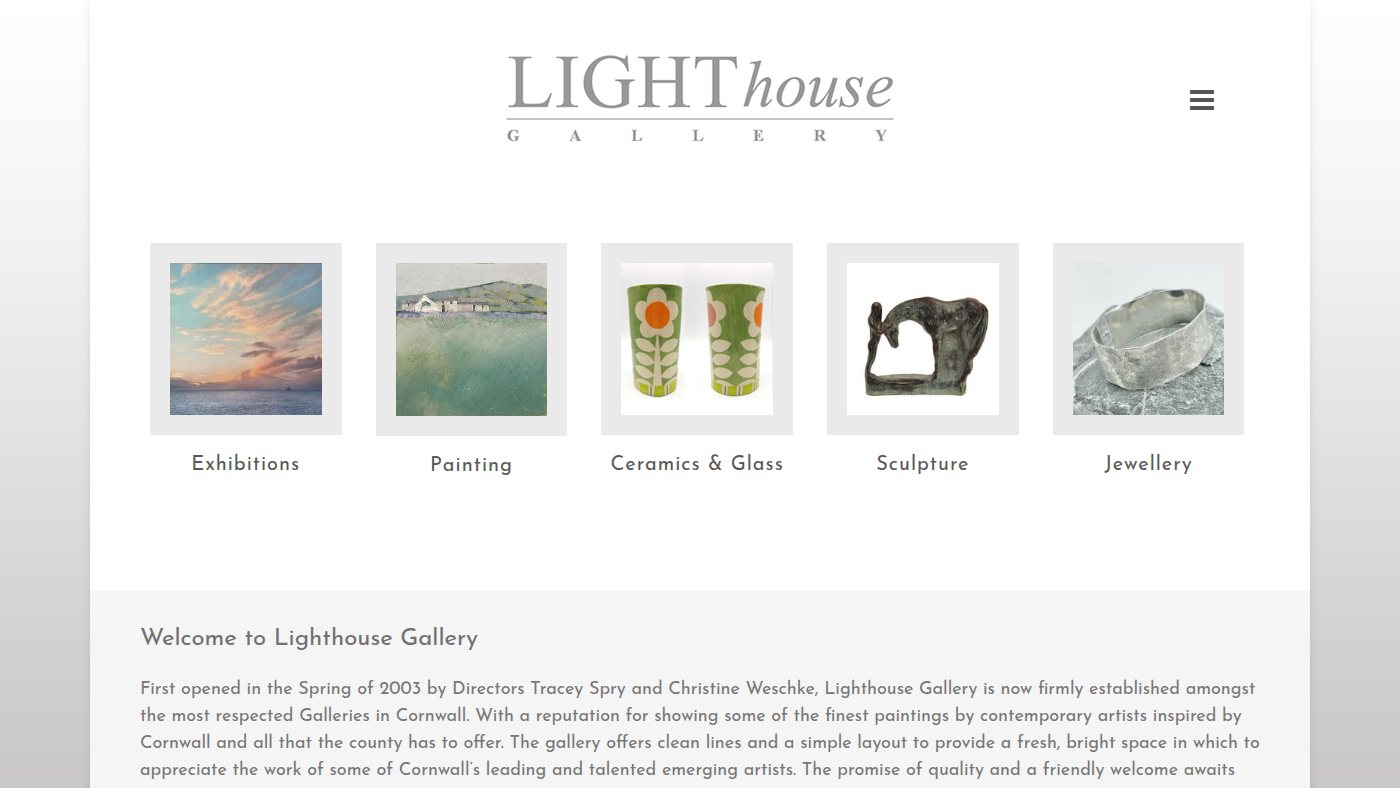 The home page of lighthouse-gallery.com