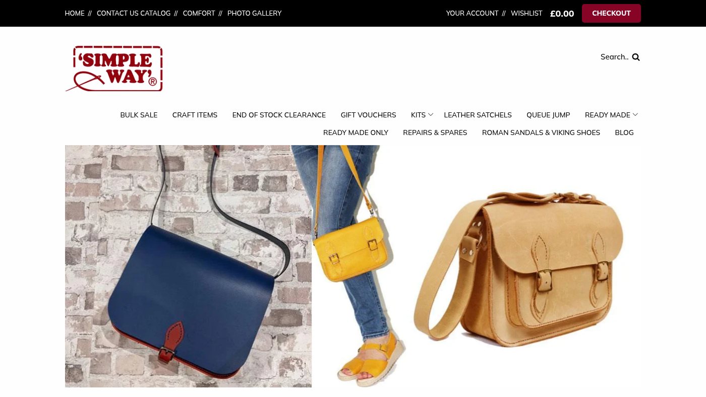 The home page of simpleway.co.uk