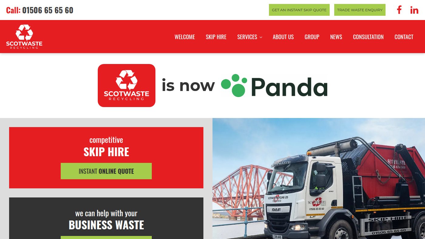 The home page of scotwaste.com