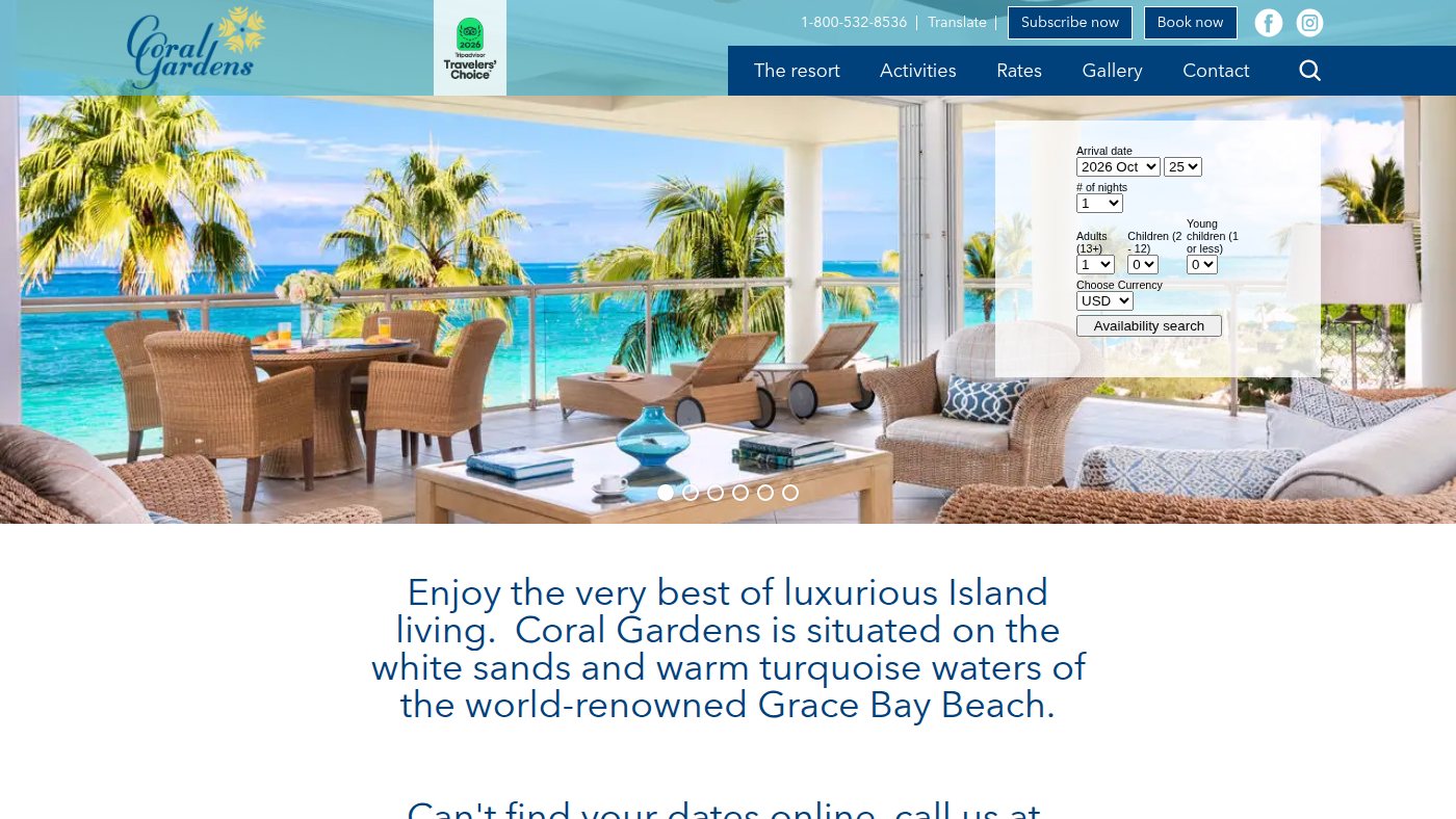 The home page of coralgardens.com