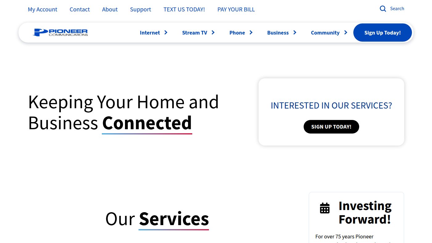 The home page of pioncomm.net