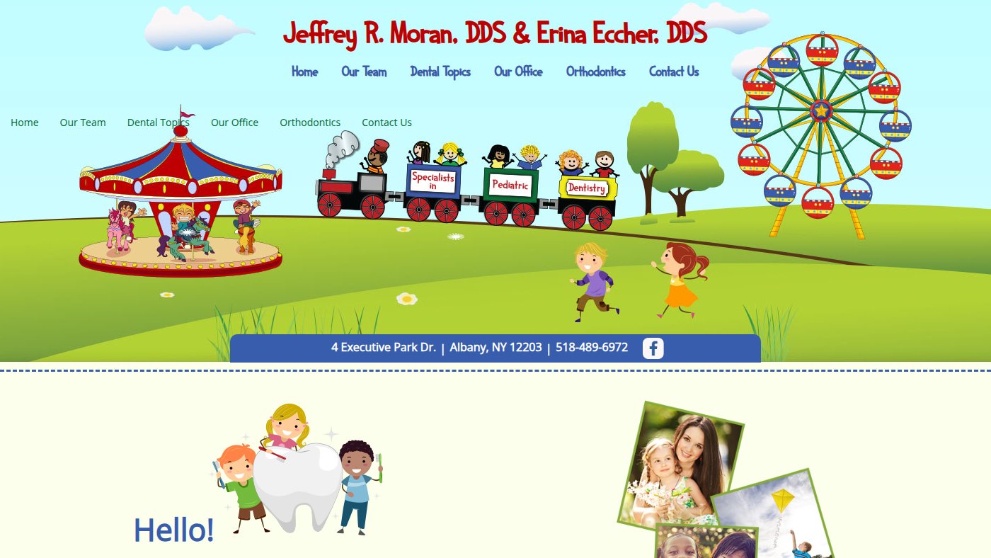 The home page of aboutkidsteeth.com