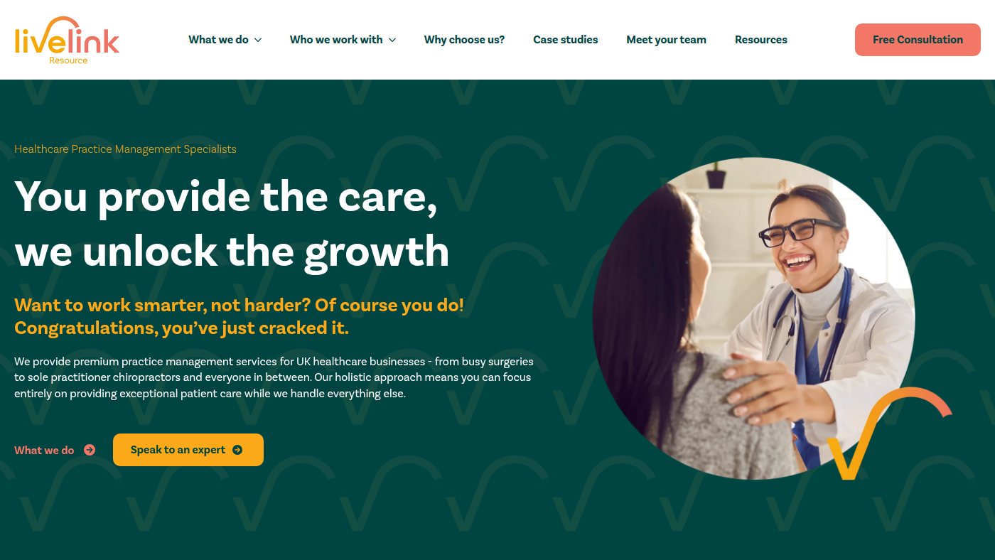 The home page of livelinkresource.co.uk