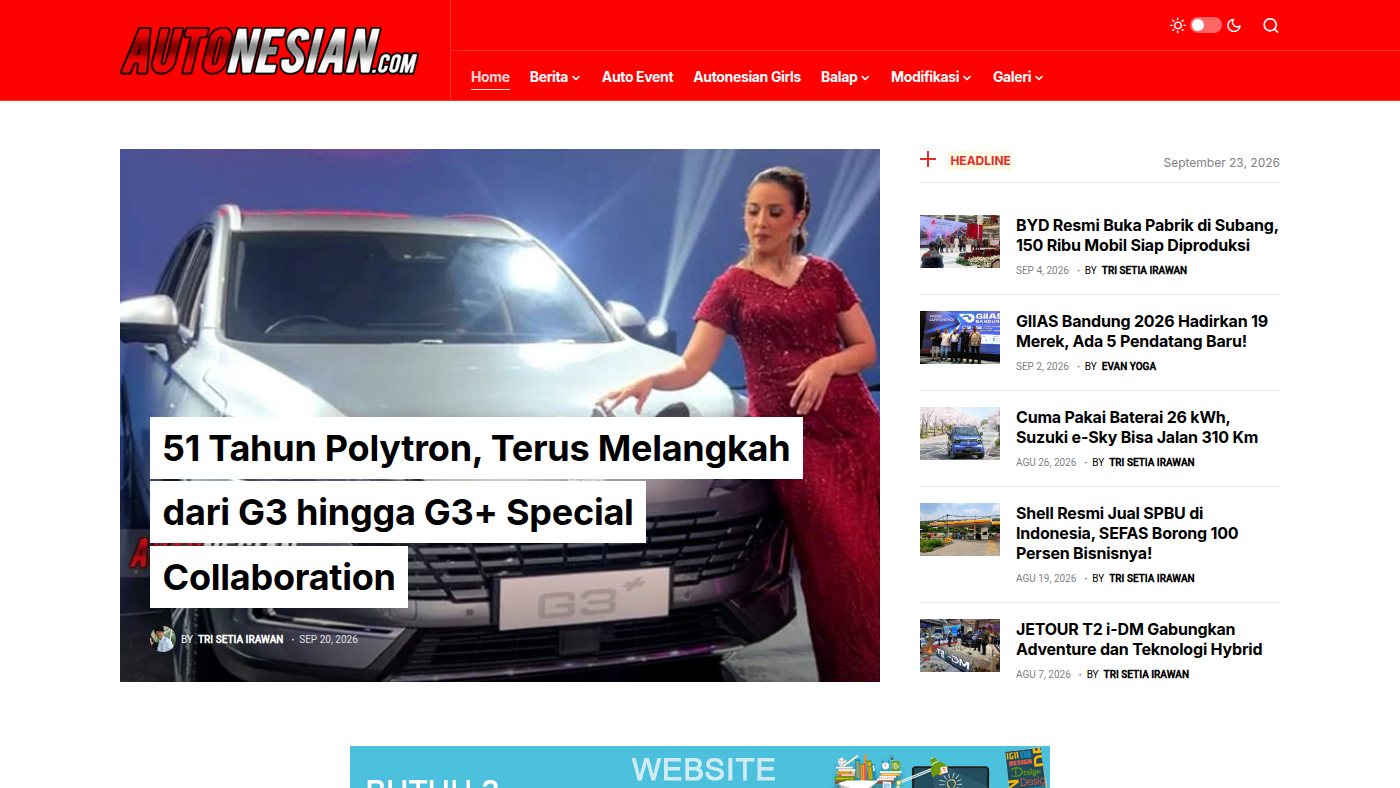The home page of autonesian.com