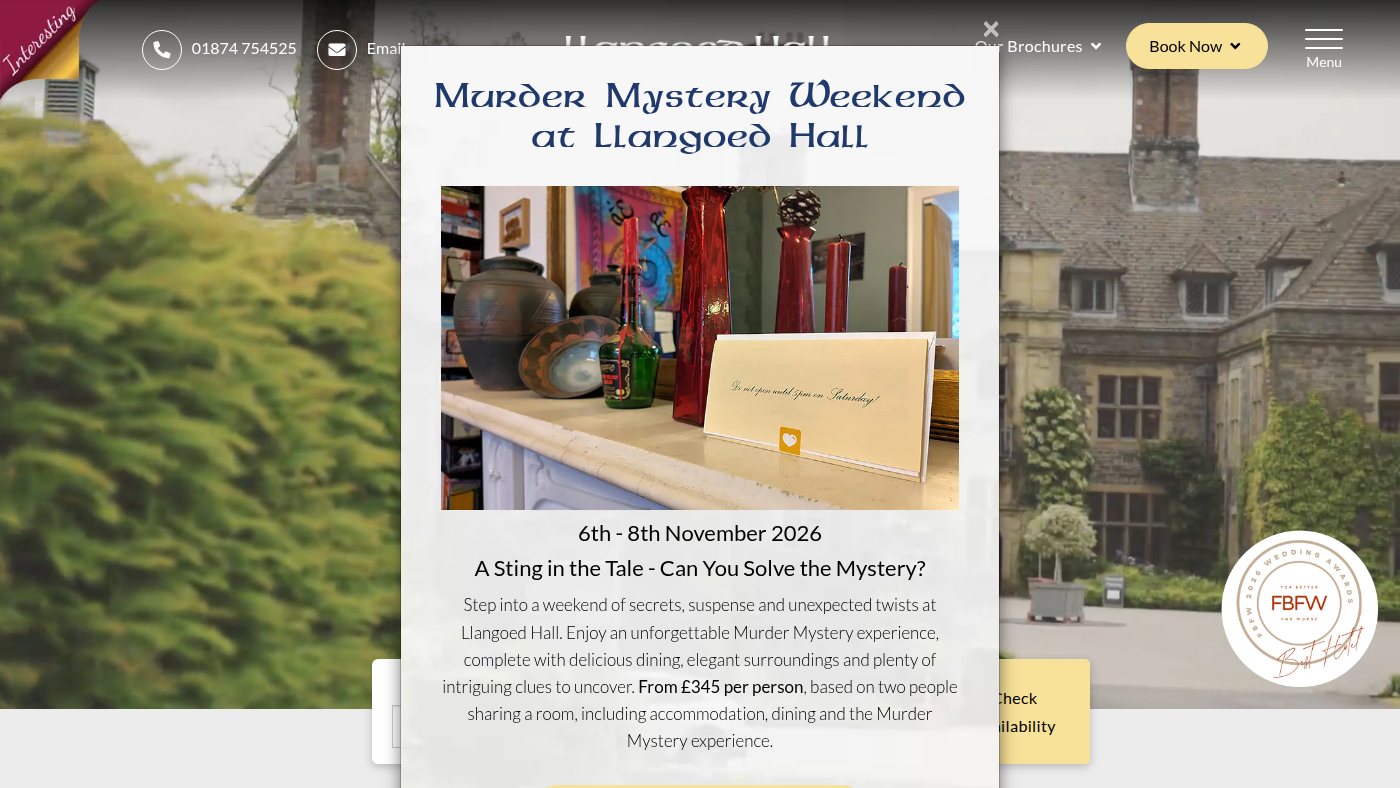 The home page of llangoedhall.co.uk