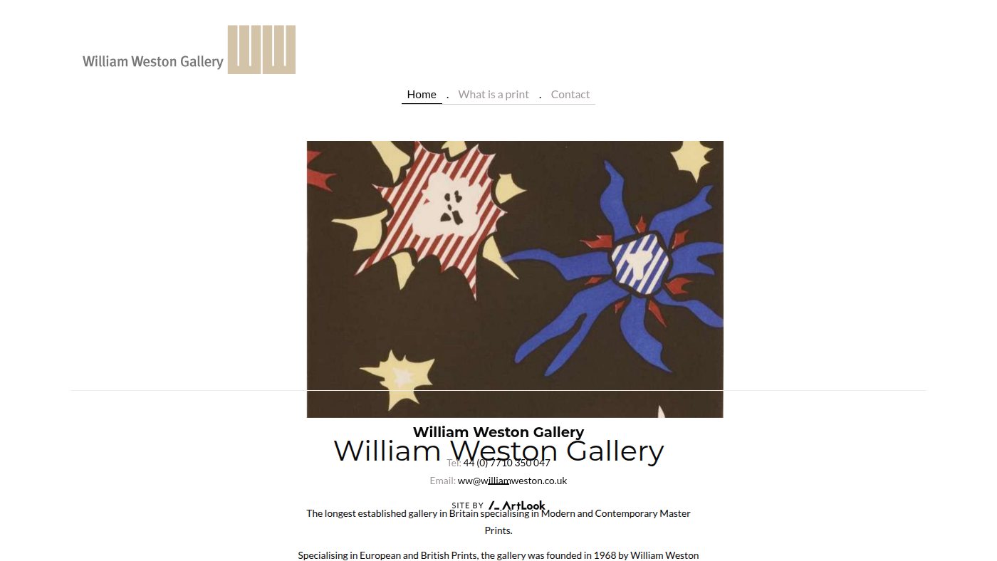 The home page of williamweston.co.uk