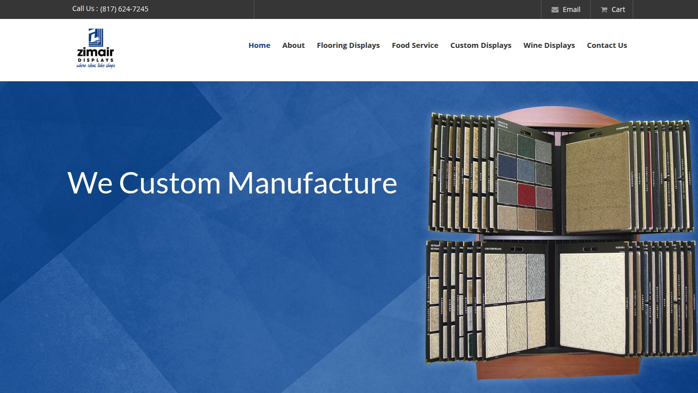 The home page of zimair.com