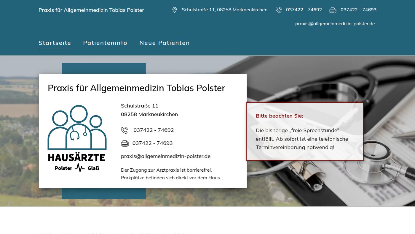 The home page of allgemeinmedizin-polster.de
