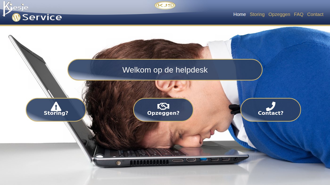 The home page of kjshelpdesk.nl