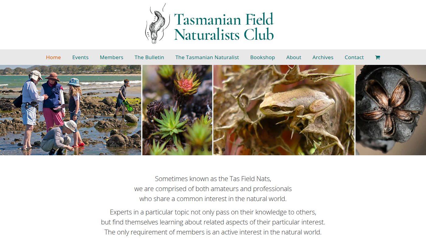 The home page of tasfieldnats.org.au