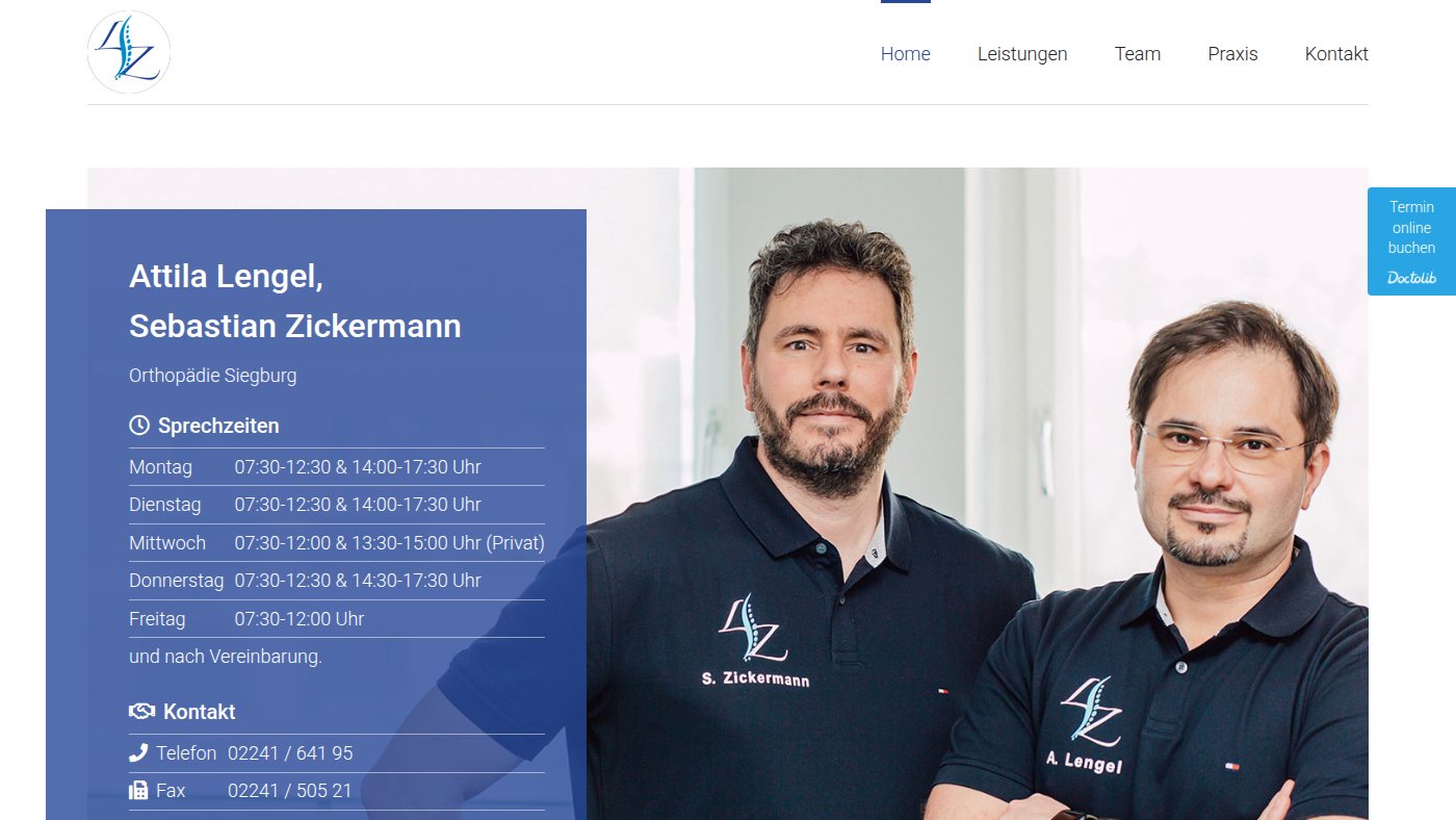 The home page of orthopaedie-siegburg.de