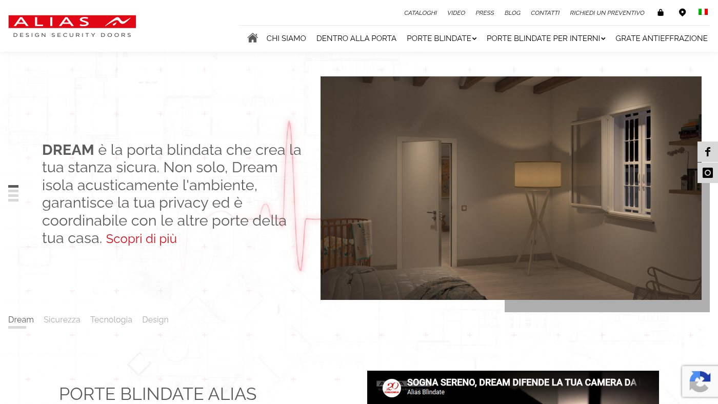 The home page of aliasblindate.com