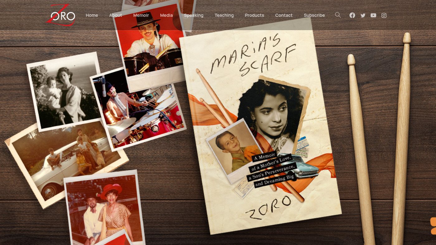 The home page of zorothedrummer.com