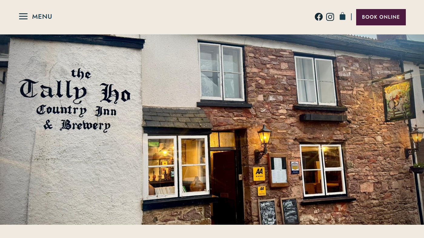 The home page of tallyhohatherleigh.co.uk