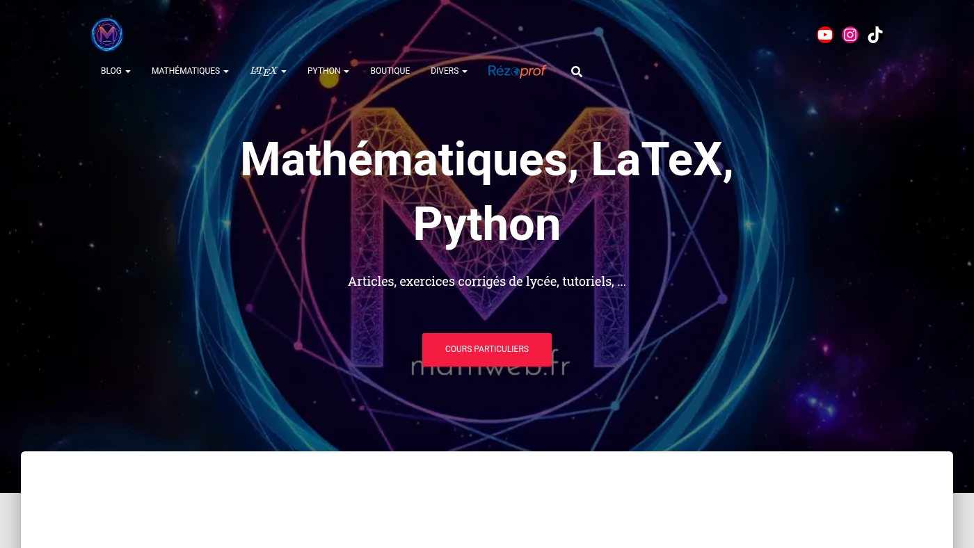 The home page of mathweb.fr