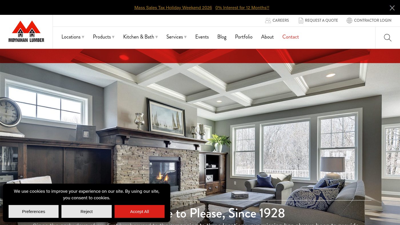 The home page of moynihanlumber.com