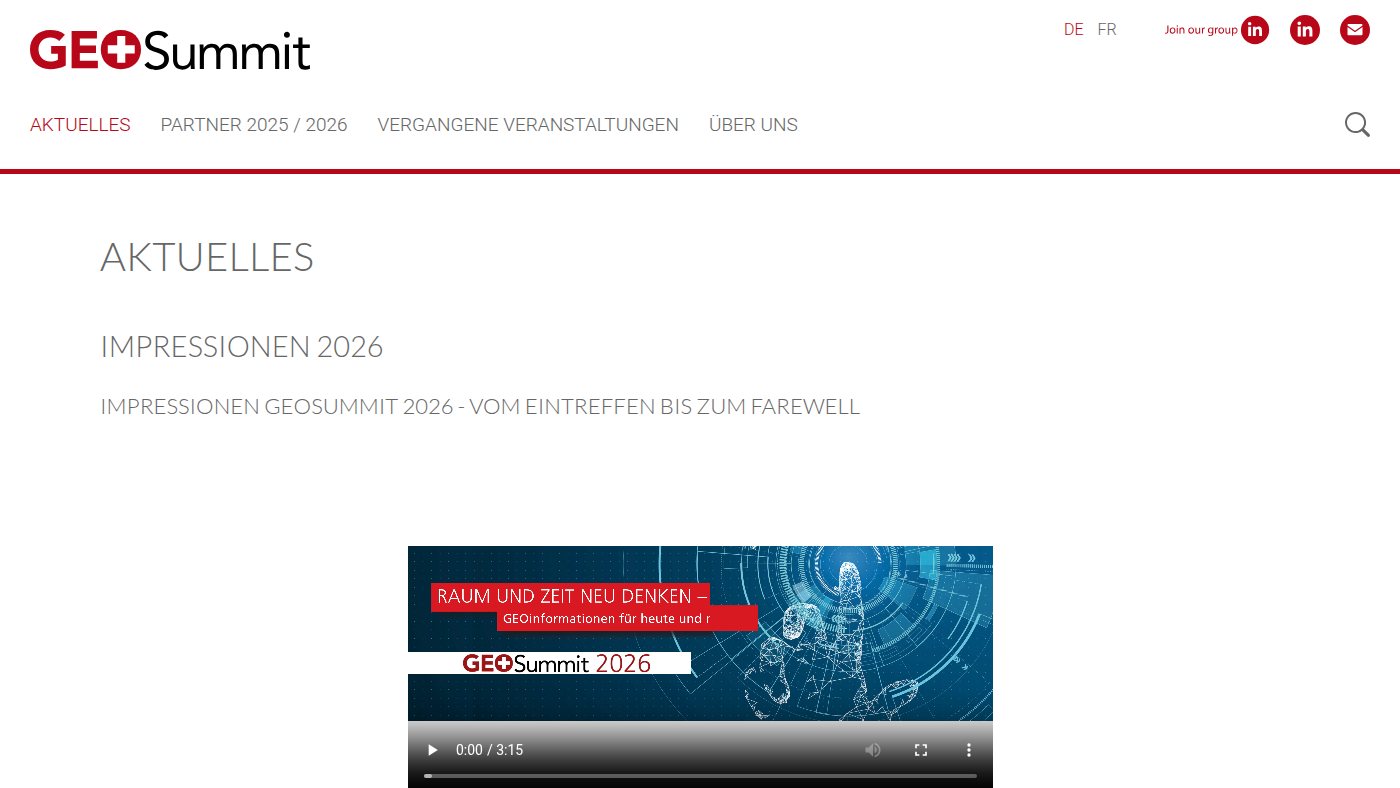 The home page of geosummit.ch