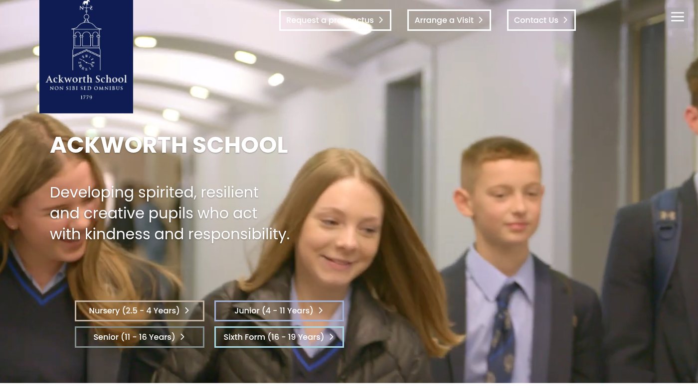 The home page of ackworthschool.com