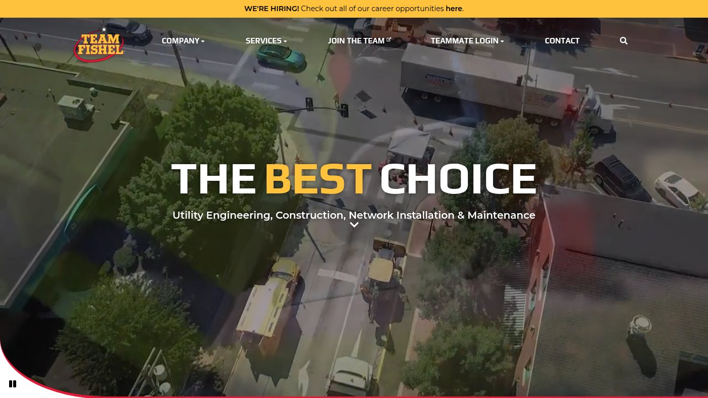 The home page of teamfishel.com