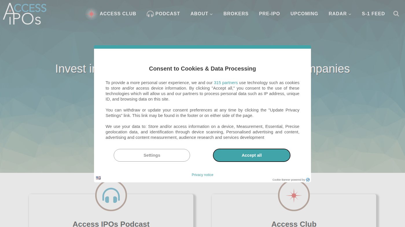 The home page of accessipos.com