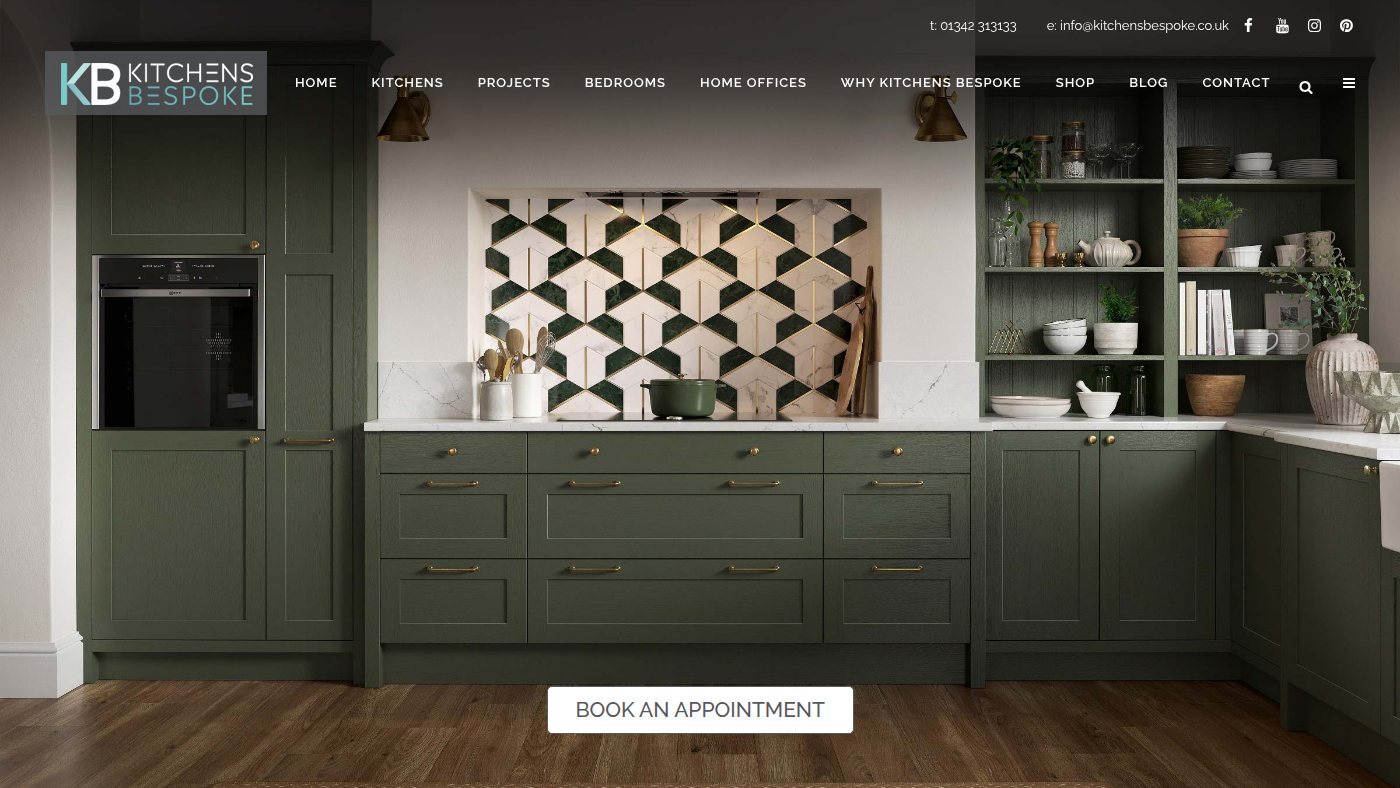 The home page of kitchensbespoke.co.uk