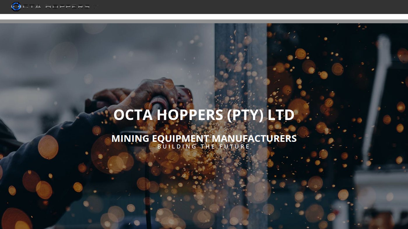 The home page of octa.co.za