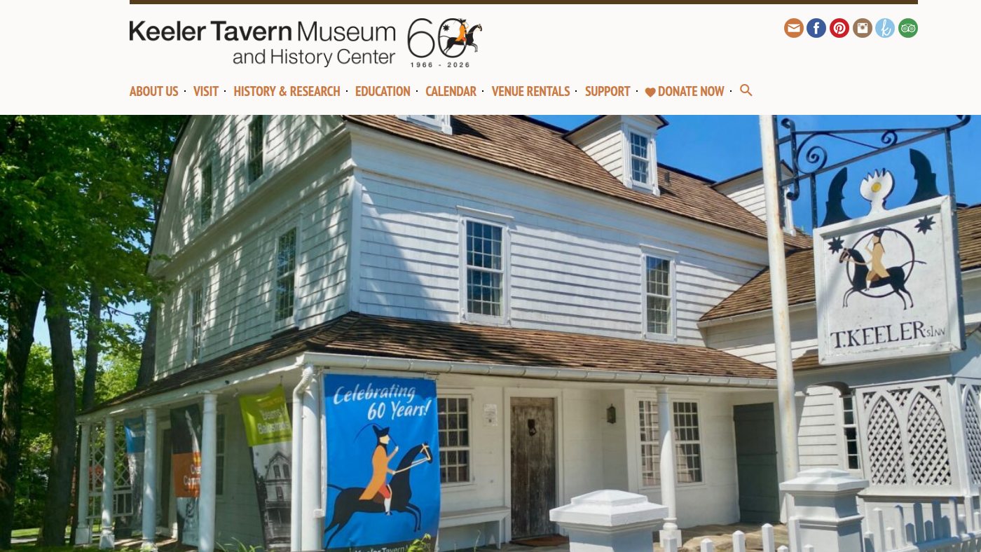 The home page of keelertavernmuseum.org
