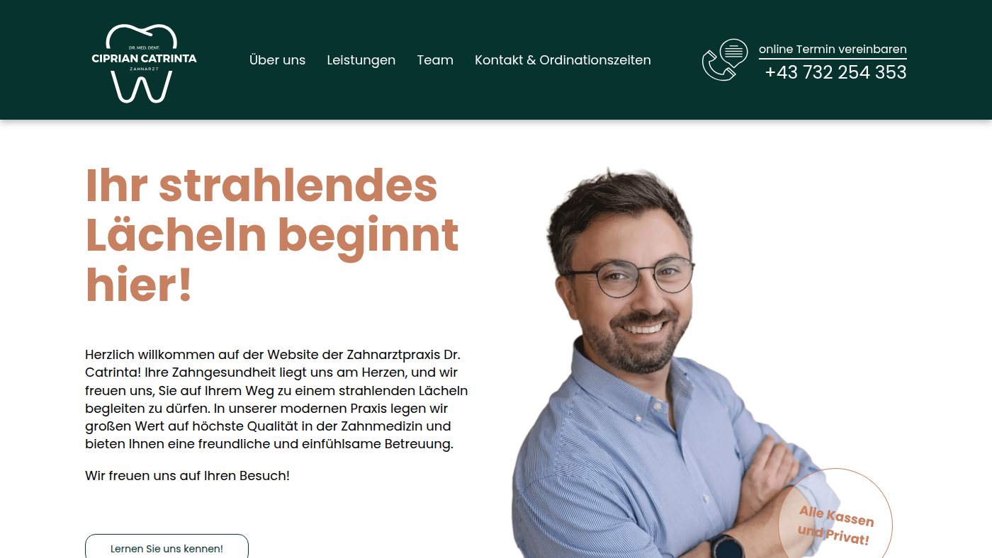 The home page of drcatrinta.at