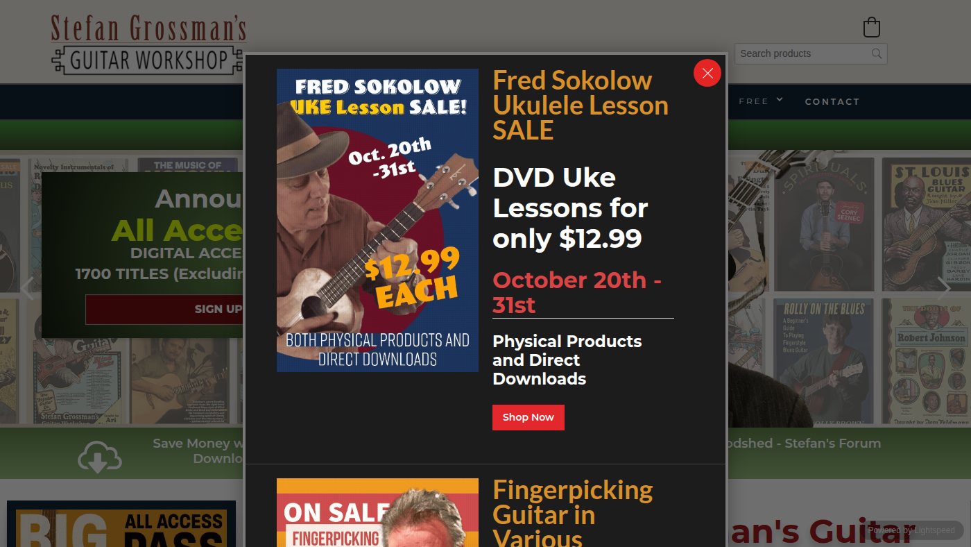 The home page of guitarvideos.com