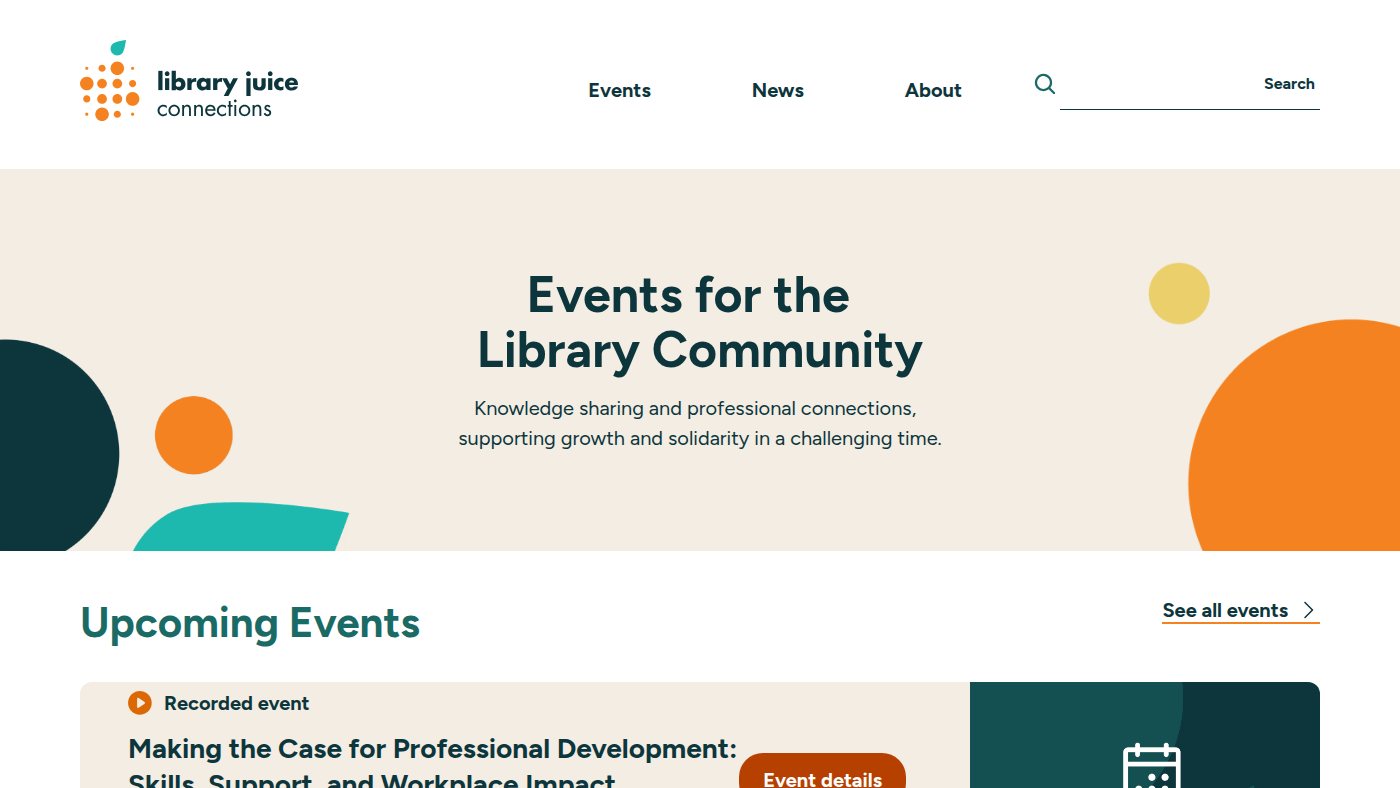 The home page of libraryjuiceconnections.org