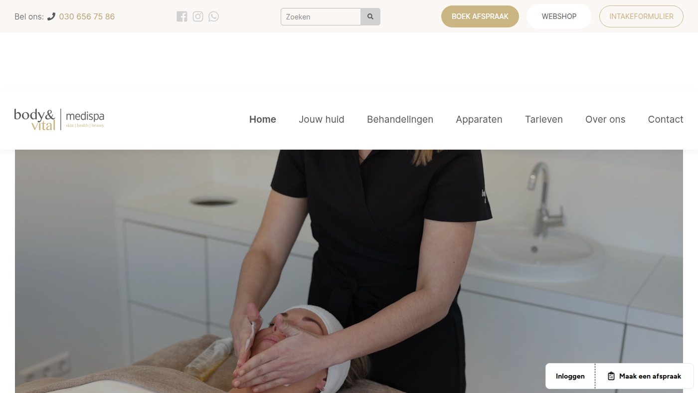 The home page of body-vital.nl